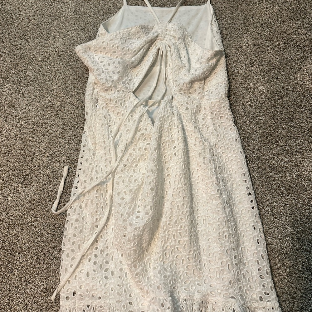 Willow Root White Ruffled Mini Sundress - Picture 2 of 2
